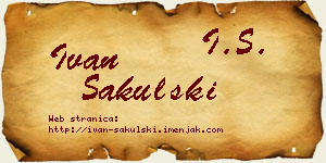 Ivan Sakulski vizit kartica
